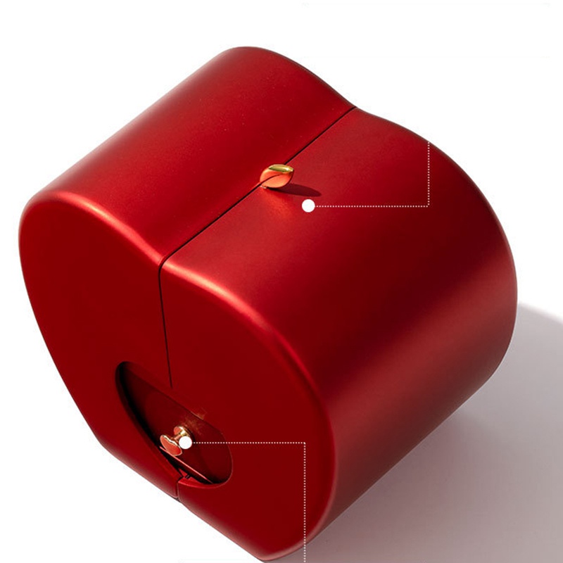 Cofanetto Mela con Rosa Eterna + Collana Quadrifoglio — Idea Regalo - 7