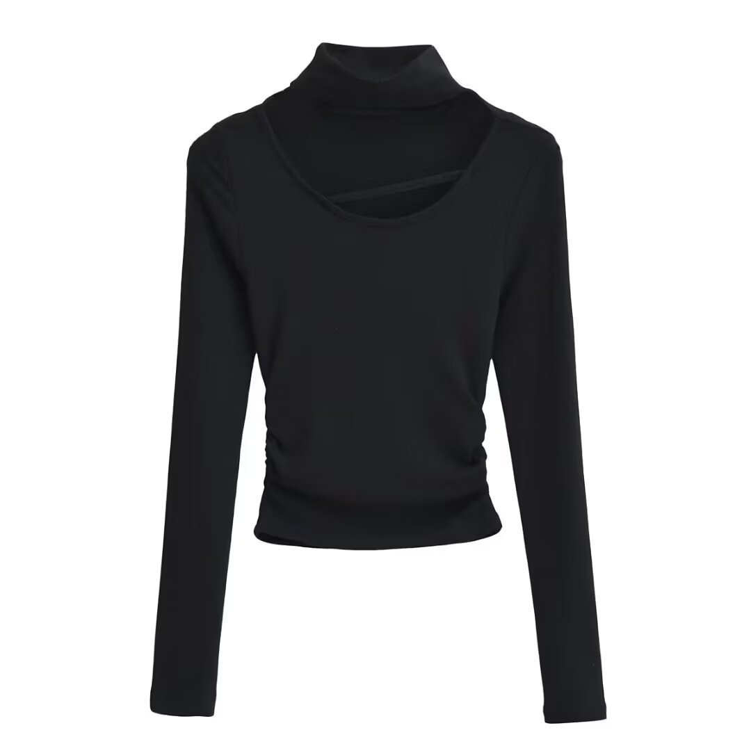Top Aderente Halter Traforato — Maniche Lunghe - 9