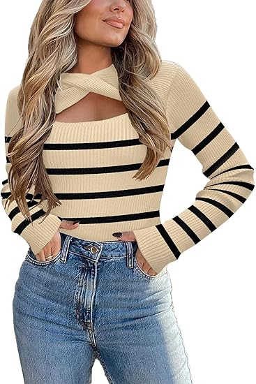 Maglione Pullover Intrecciato Effetto Cut-Out - 3